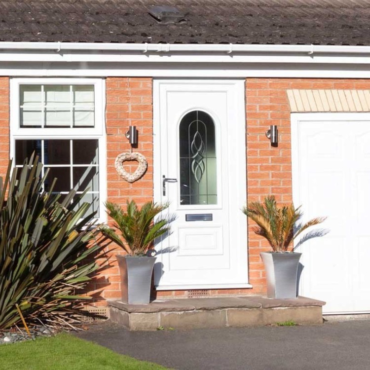 White uPVC front Door