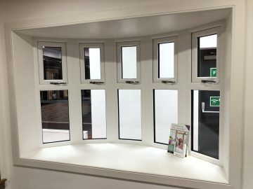 display windows at local showroom