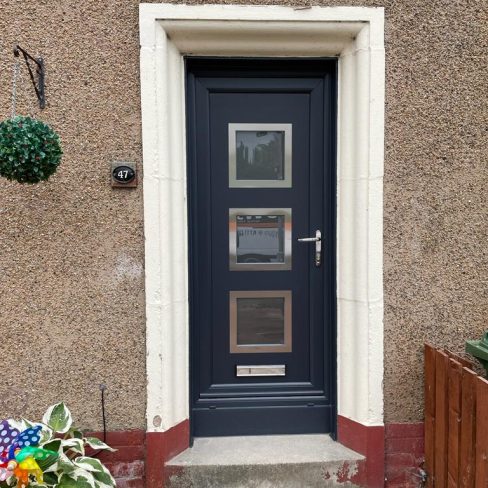 black front upvc door