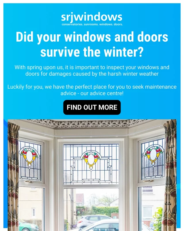 Did your windows and doors survive the winter? ❄️🥶With spring upon us, it is important to inspect your windows and doors for damages caused by the harsh winter weather 🌨️🌩️Luckily for you, we have the perfect place for you to seek maintenance advice - our advice centre 📖It is packed with all you need to know to ensure your windows and doors are perfoming to the highest of standards 🥇Visit our advice centre today and give your home a thorough spring health check ❤️‍🩹https://www.srjwindows.com/advice-centre/#windows #doors #springhealthcheck #advice #srjwindows