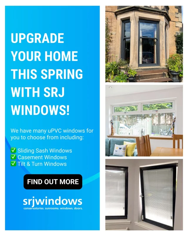 Upgrade your home this Spring with SRJ Windows! 🐝🌻We have many uPVC windows for you to choose from including:✅ Sliding Sash Windows
✅ Casement Windows
✅ Tilt & Turn WindowsWhen you come to SRJ, you are choosing a reputable double glazing company with over 30 years of experience 🪟Therefore, have peace of mind and explore our wide range today 👇https://www.srjwindows.com/windows/#upvcwindows #spring #windows #employeeowned #srjwindows